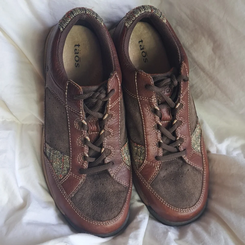 Taos Joyce Women's Brown Leather Suede Shoes Size 7 - Picture 1 of 8